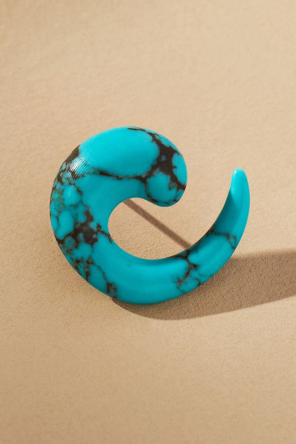 Slide View: 2: Marble Hoop Earrings