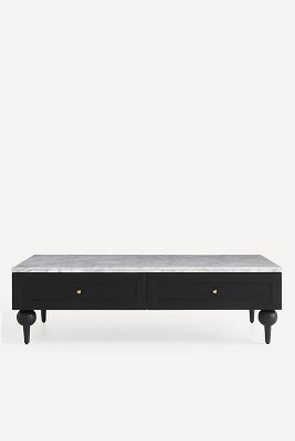 Fern 54" Marble-Top Coffee Table