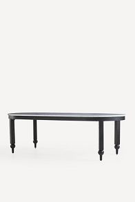 Slide View: 3: Fern Oval 96" Marble Dining Table