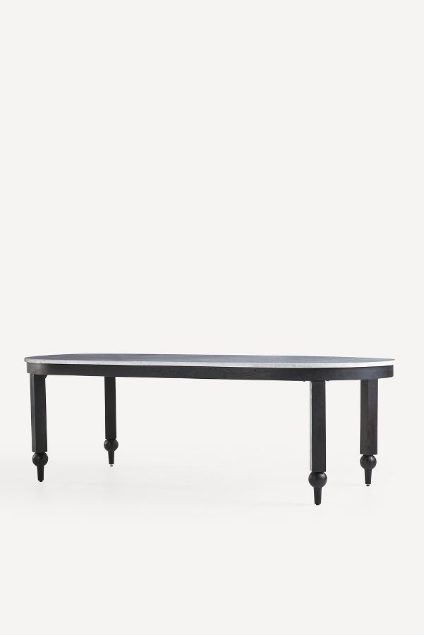 Slide View: 3: Fern Oval 96" Marble Dining Table