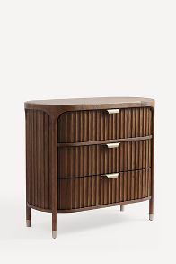 Slide View: 2: Isla Fluted Three-Drawer Dresser