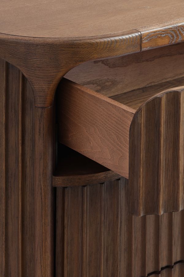 Slide View: 4: Isla Fluted Three-Drawer Dresser