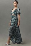 Thumbnail View 6: V. Chapman Emma V-Neck A-Line Brocade Cutout Maxi Dress