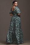 Thumbnail View 8: V. Chapman Emma V-Neck A-Line Brocade Cutout Maxi Dress