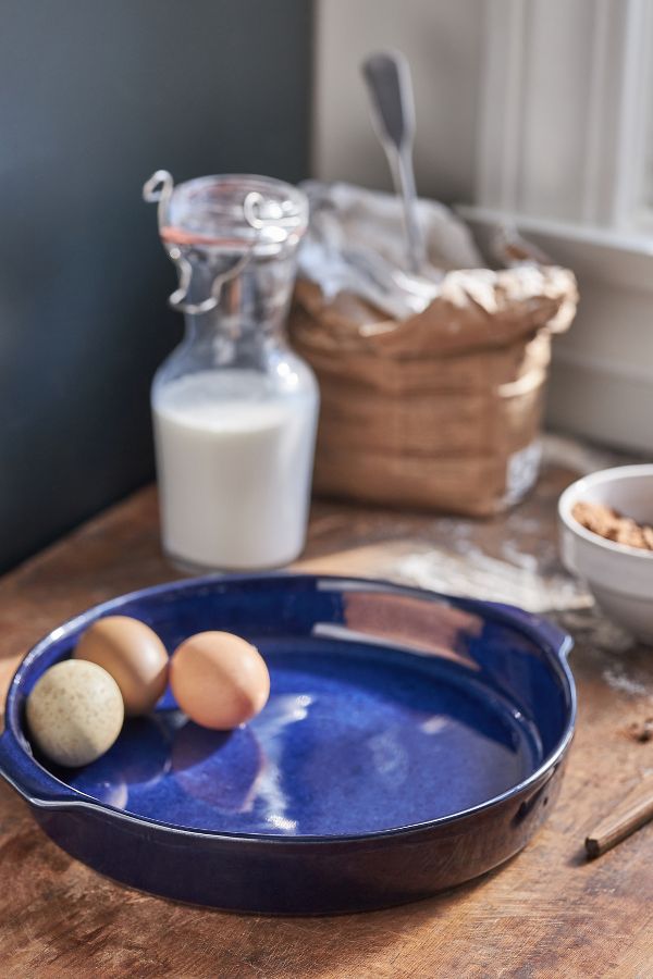 Slide View: 1: The Rowen Portuguese Stoneware Pie Dish