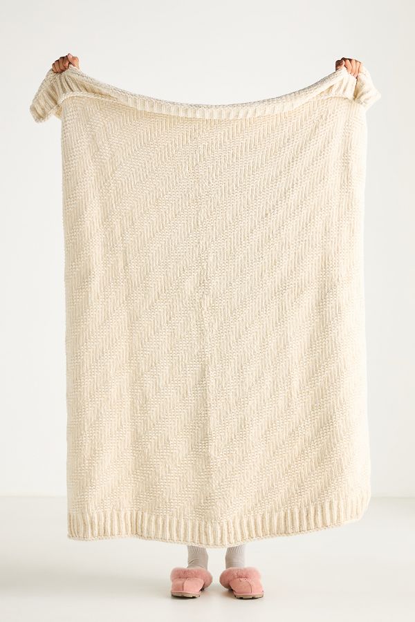 Slide View: 1: Rebecca Chenille Throw Blanket