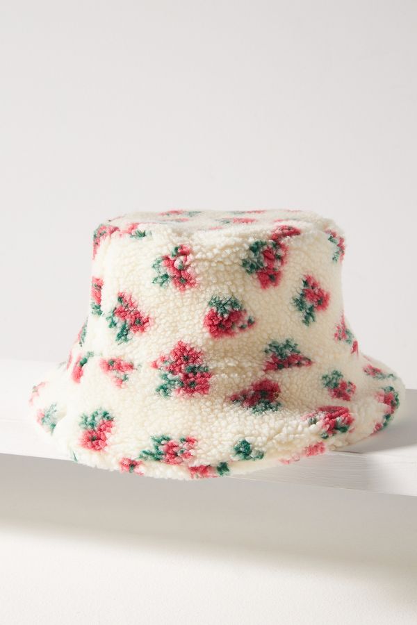 Slide View: 2: Chapeau seau sherpa à fleurs By Anthropologie