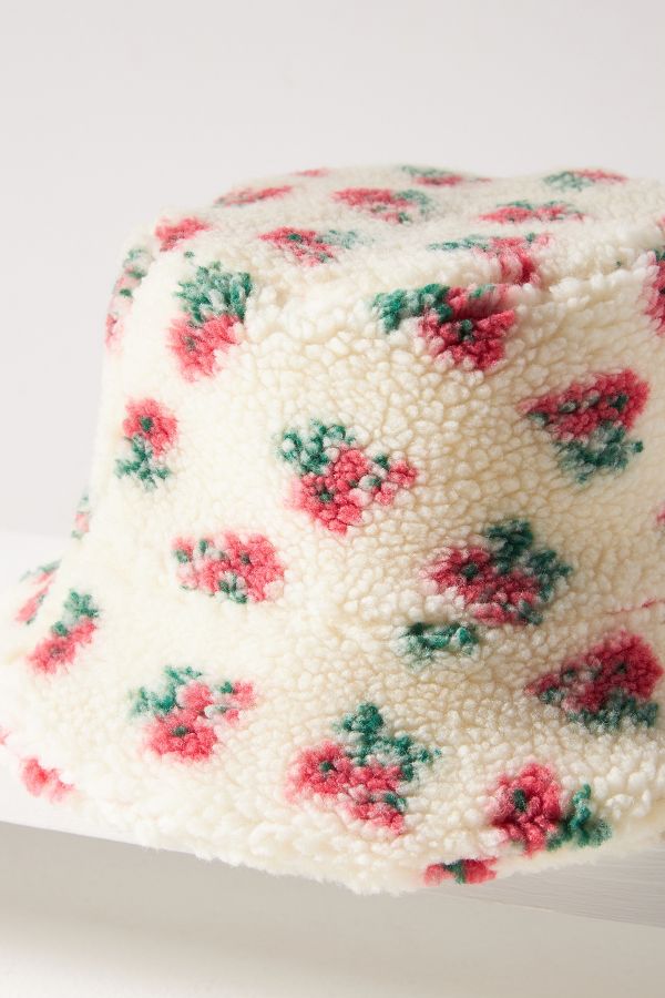 Slide View: 4: Chapeau seau sherpa à fleurs By Anthropologie