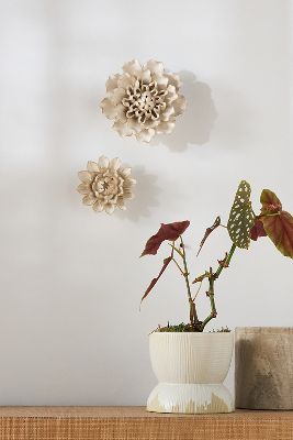 Cream Ceramic Wall Flower