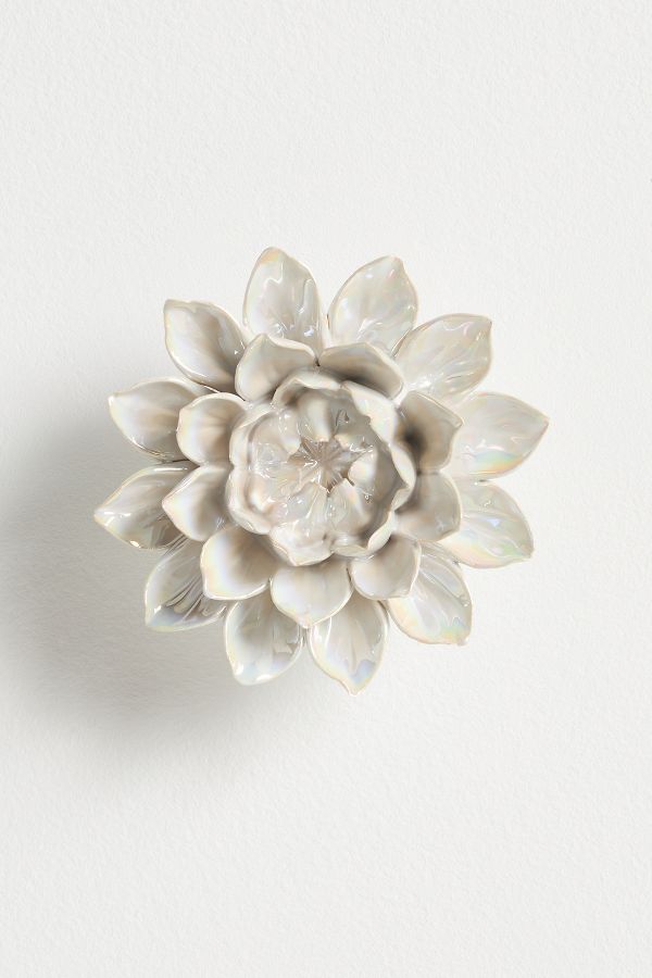 Slide View: 2: Iridescent Ceramic Wall Flower