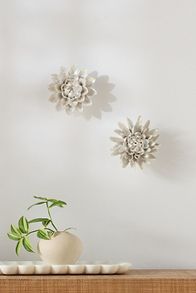 Slide View: 1: Iridescent Ceramic Wall Flower