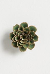 Slide View: 2: Green Ceramic Wall Flower