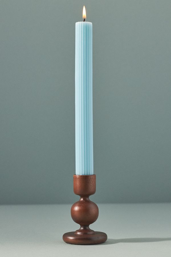 Slide View: 2: Astrid Wood Candlestick Holder