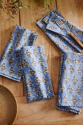 Samira Cotton Napkins, Set of 4 Blue