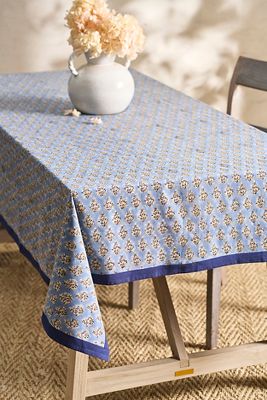 Samira Cotton Tablecloth, Blue