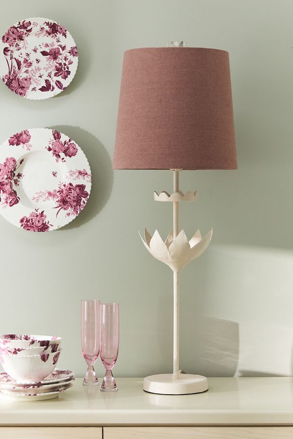 Slide View: 2: Stray Dog Designs x Anthropologie Double Posy Table Lamp