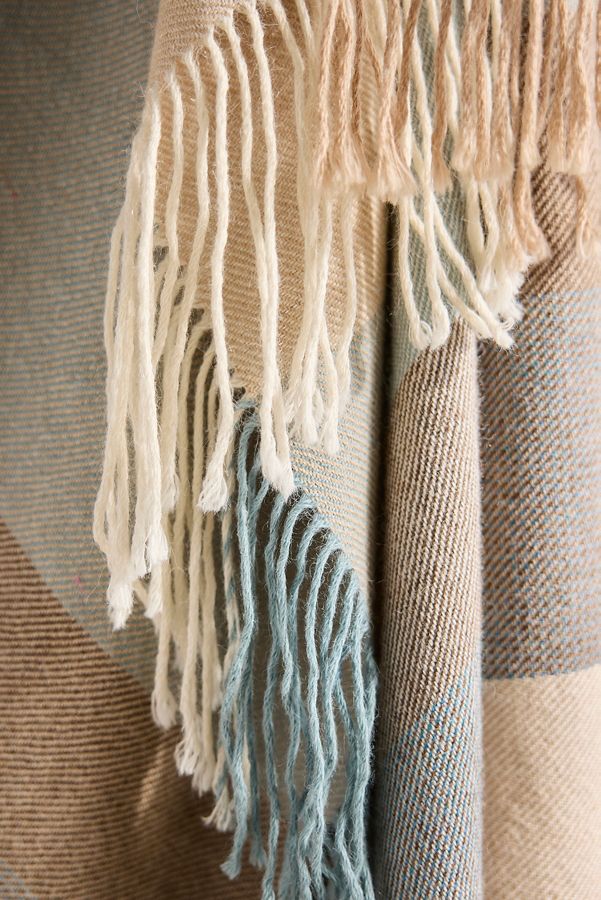 Slide View: 2: Coastal Plaid Alpaca Throw