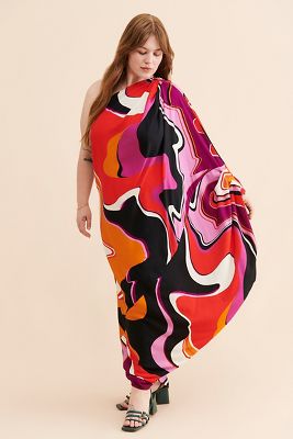 Eloquii One-Shoulder Kaftan Dress