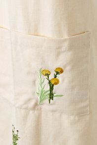 Slide View: 2: Galley & Fen Botanical Embroidered Apron