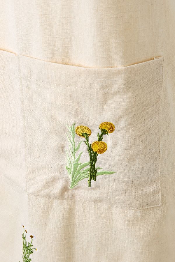 Slide View: 2: Galley & Fen Botanical Embroidered Apron