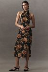 Thumbnail View 1: BHLDN Holly Halter Stretch Velvet Midi Dress