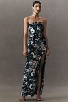 Thumbnail View 1: BHLDN Luella Strapless Side-Slit Stretch Velvet Maxi Dress