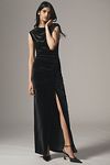 Thumbnail View 1: BHLDN Francesca High-Neck Stretch Velvet Maxi Dress