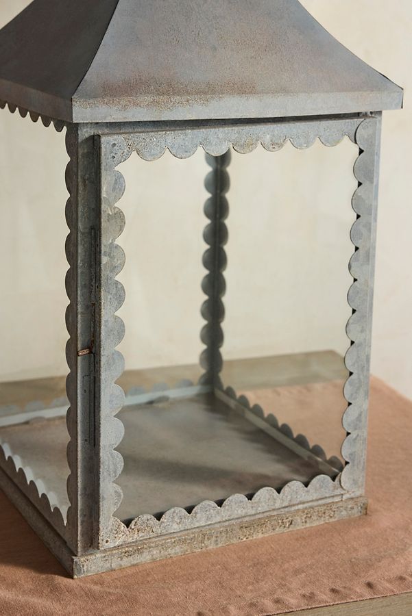 Slide View: 2: Scalloped Iron Lantern