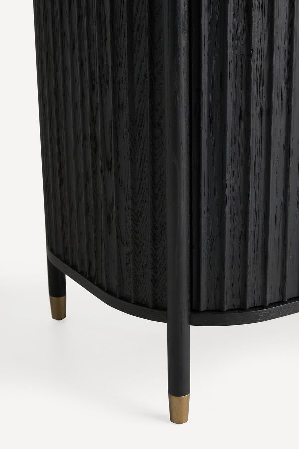 Slide View: 5: Isla Fluted Wood Bar Cabinet