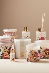 Slide View: 2: Apothecary 18 Floral Peony Blush Large Glass Candle