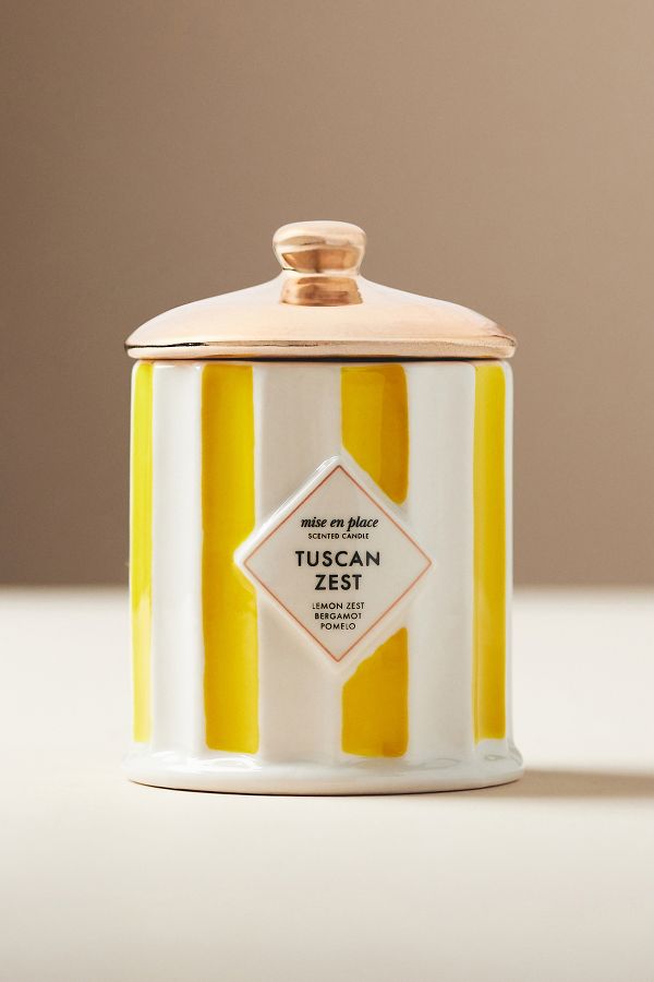 Vista diapositiva: 3: mise en place Candela di Ceramica Agrumata Toscana