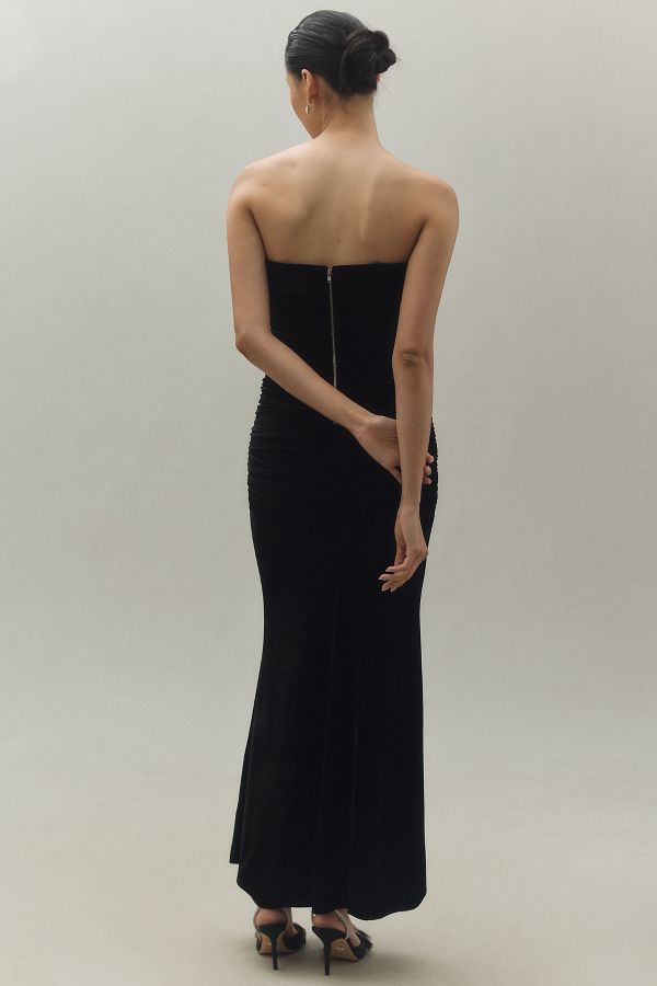 Slide View: 3: Bardot Elvira Velvet Midi Dress