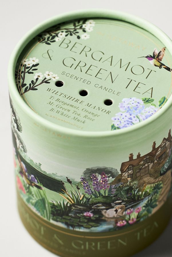 Slide View: 4: Getaway Fresh Bergamot & Green Tea Boxed Candle