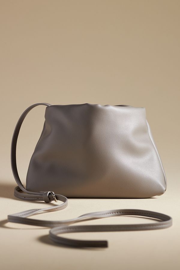 Slide View: 1: By Anthropologie Cinched Faux-Leather Clutch