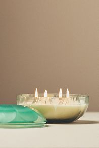 Slide View: 1: Blooming Floral Night Gardenia Glass Candle