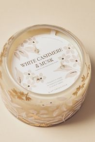 Slide View: 2: Lily Fresh White Cashmere & Musk Glass Candle