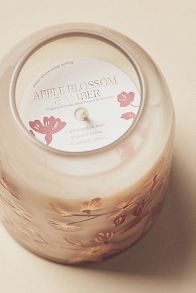 Slide View: 3: Lily Woody Apple Blossom & Amber Glass Candle