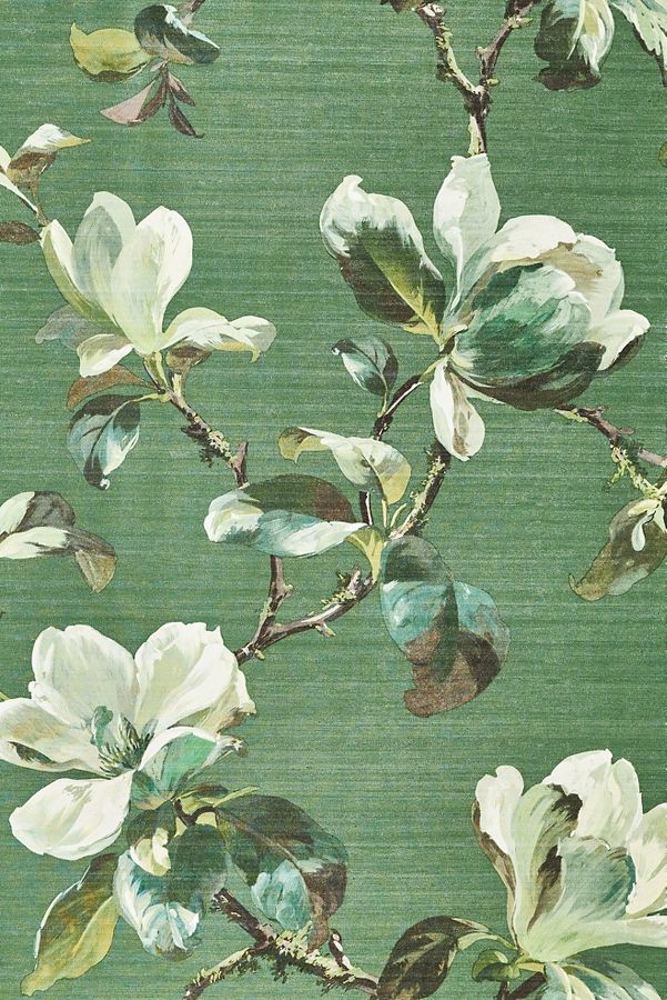 Slide View: 3: Sherbourn Magnolia Floral Wallpaper