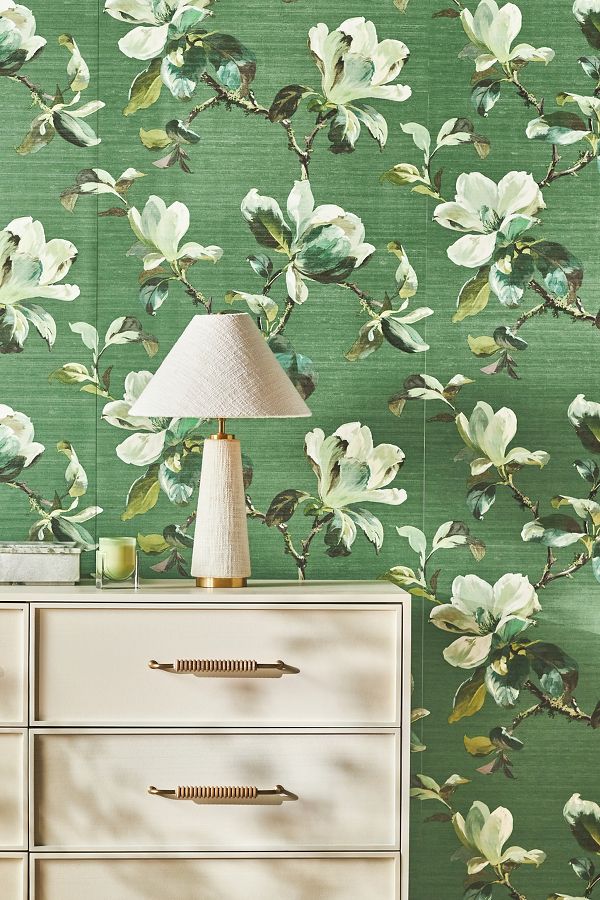 Slide View: 1: Sherbourn Magnolia Floral Wallpaper