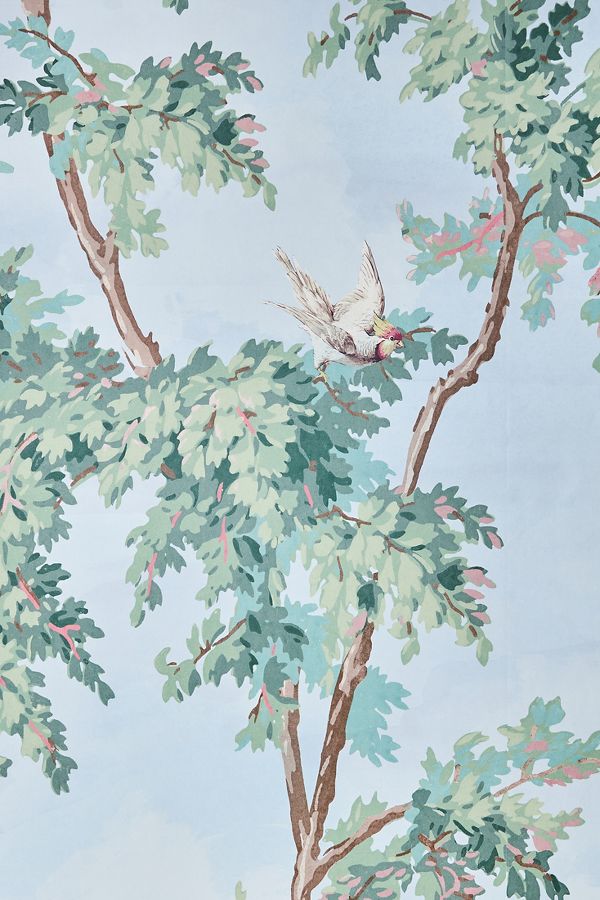 Slide View: 4: Suffolk Lane Chinoiserie Mural