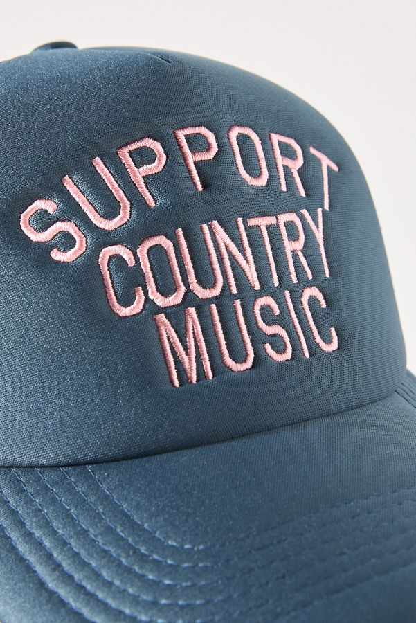 Slide View: 3: Worn/West Support Country Music Trucker Hat