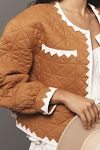 Thumbnail View 4: By Anthropologie Zigzag-Trim Quilted Jacket