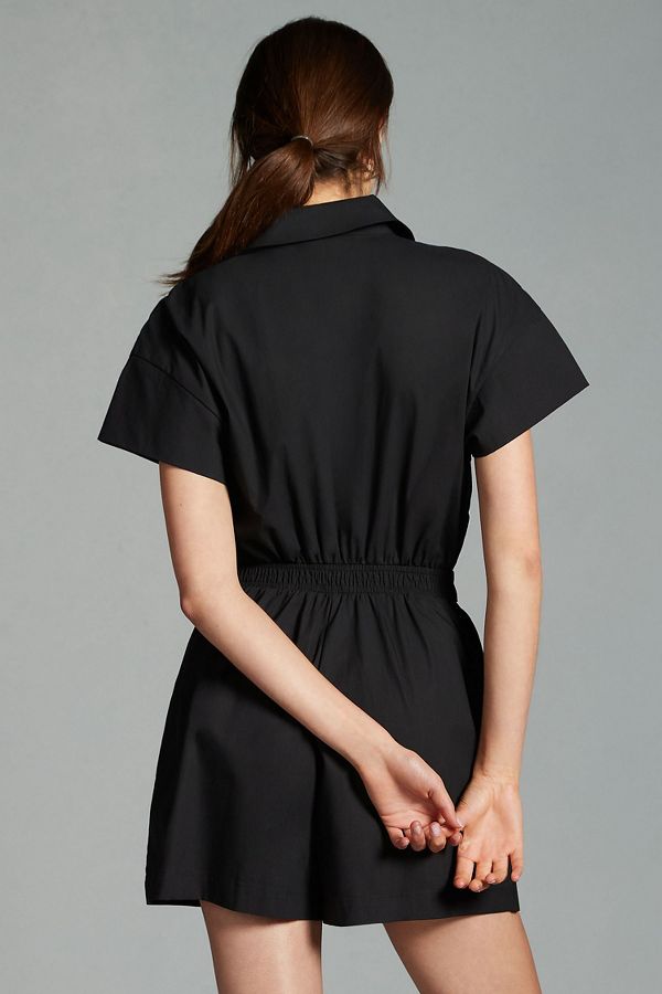 Slide View: 2: Maeve Short-Sleeve Blazer Romper