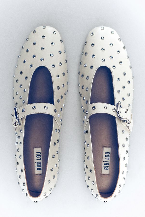 Slide View: 1: Bibi Lou Naila Studded Flats