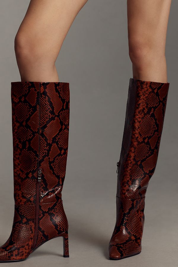 Slide View: 2: Bibi Lou Tall Printed Snake Boots