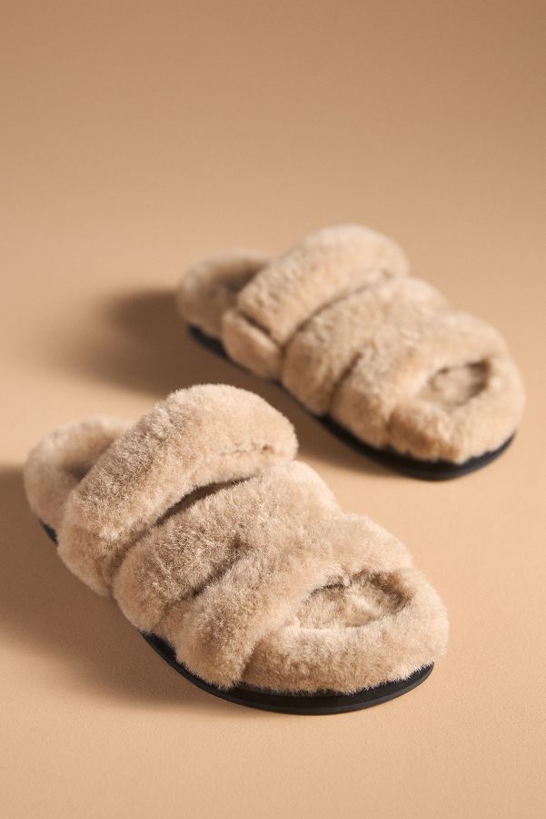 Slide View: 2: Bibi Lou Mindy Faux-Fur Sandals