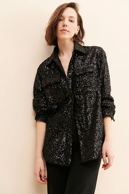 BB Dakota Glitter Sweet Shirt Jacket