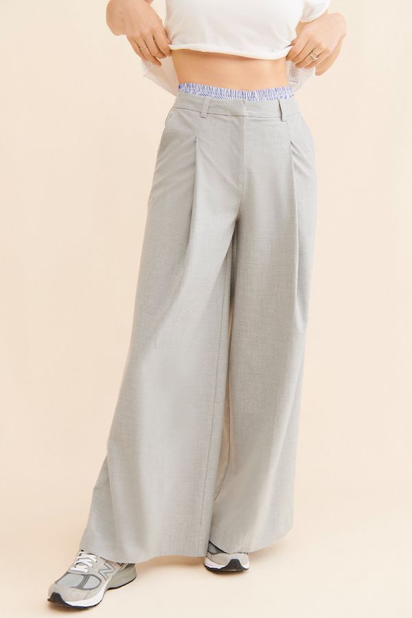 Slide View: 4: Maeve Boxer Detail Pleat-Front Trousers