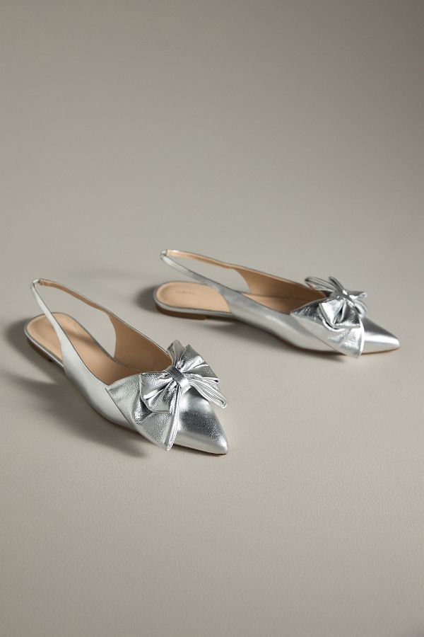 Slide View: 2: Maeve Schleife Slingback Ballerinas