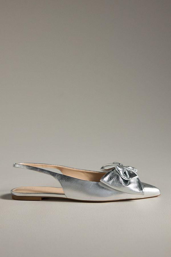 Slide View: 1: Maeve Schleife Slingback Ballerinas